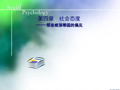 社会心理学6偏见