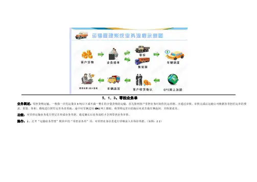 零担运输实训说明