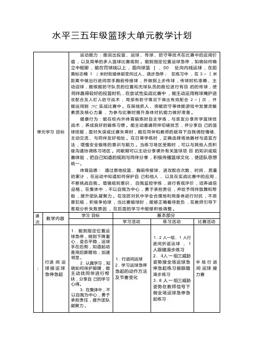 39水平三 五年级 篮球单元18课时计划-《行进间双手胸前传接球》教案-课后反思