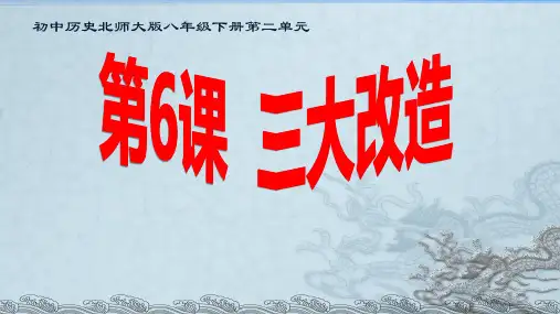 北师大新课标初中历史八年级下册《第6课 三大改造》PPT课件_0
