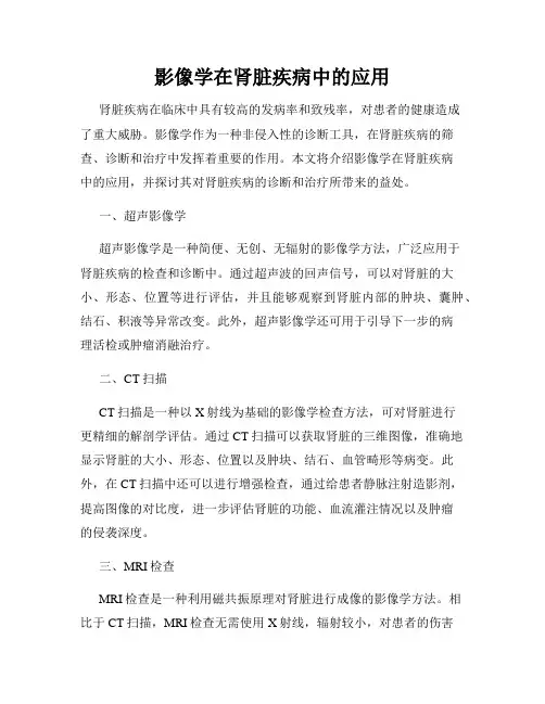 影像学在肾脏疾病中的应用