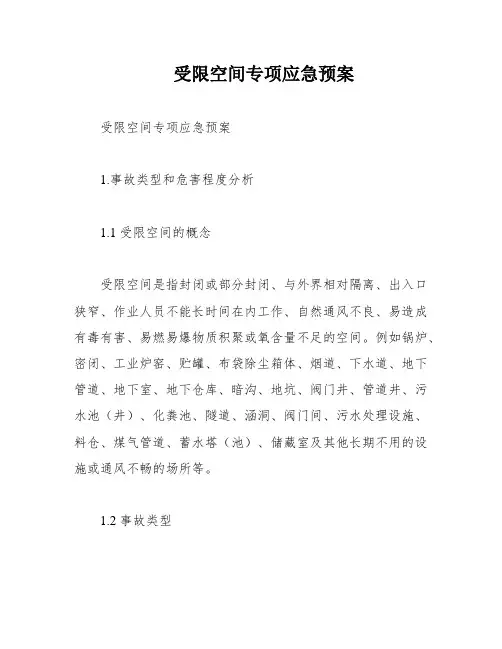受限空间专项应急预案