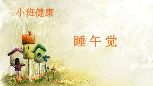 幼儿园优质课件-小班健康：睡午觉