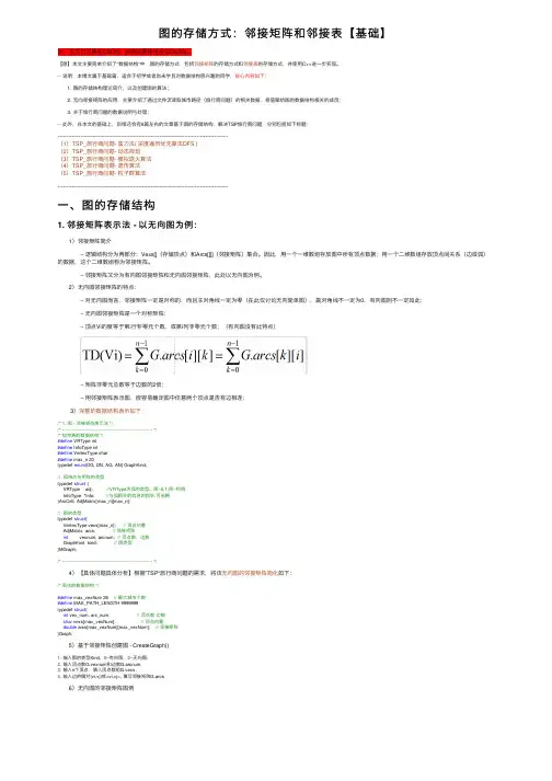 图的存储方式：邻接矩阵和邻接表【基础】