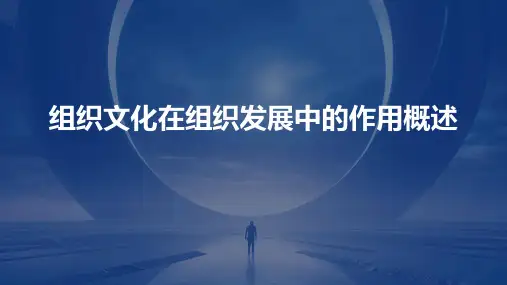 组织文化在组织发展中的作用概述