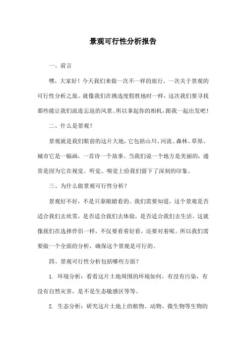 景观可行性分析报告