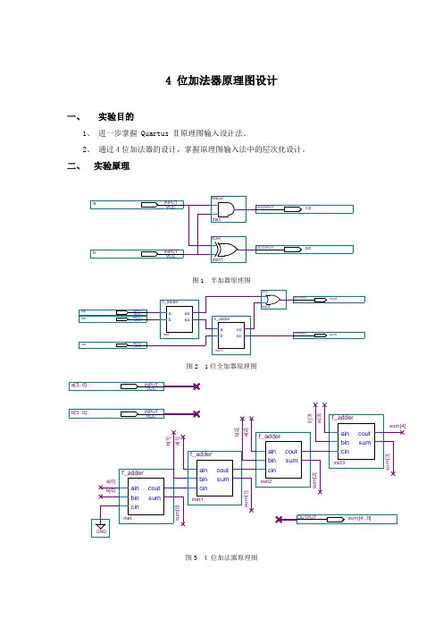 EDA1_4位加法器原理图设计