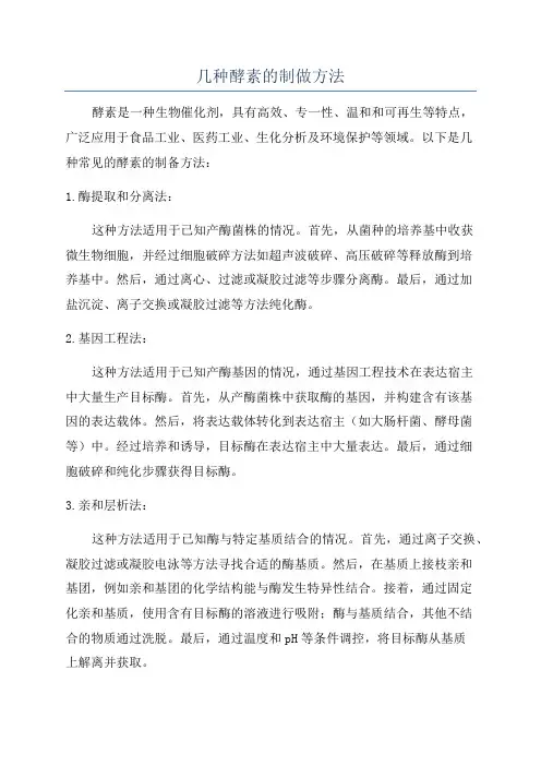 几种酵素的制做方法