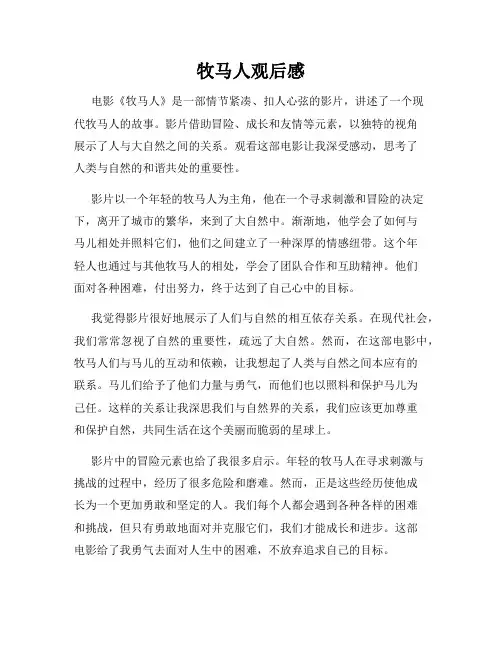 牧马人观后感