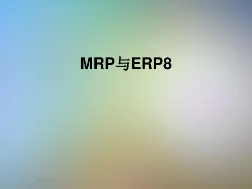 MRP与ERP8