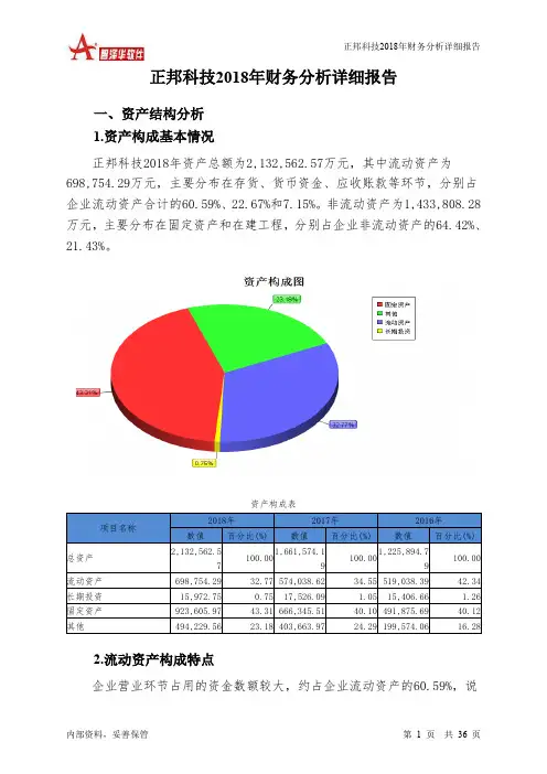 正邦科技2018年财务分析详细报告-智泽华