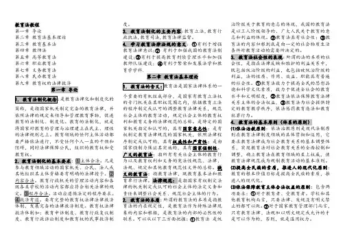 教育法学习笔记整理(知识点完整版)