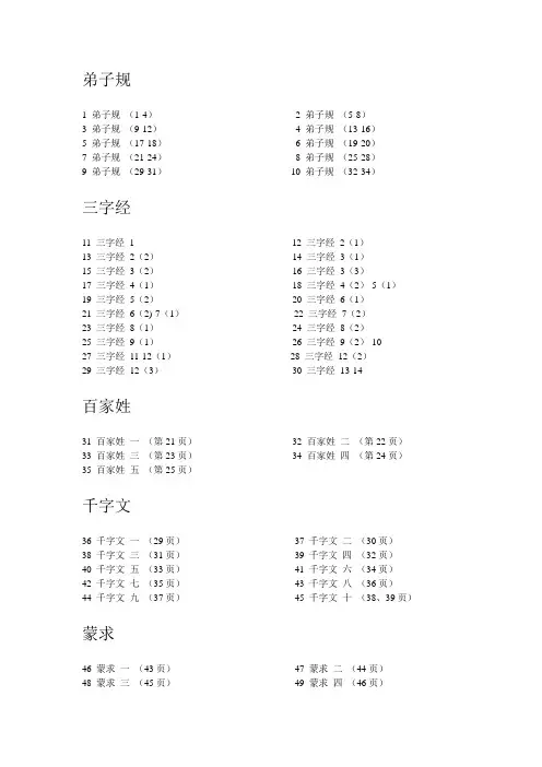 九畴经典学习机目录(改动)
