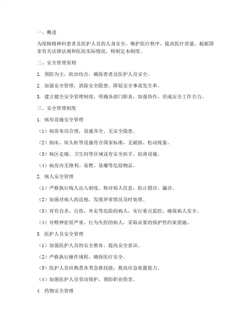 精神科患者安全管理制度