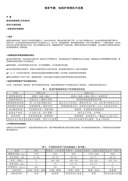 独家专题：电弧炉炼钢技术进展