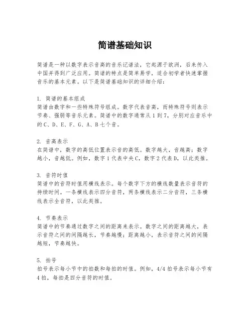 简谱基础知识