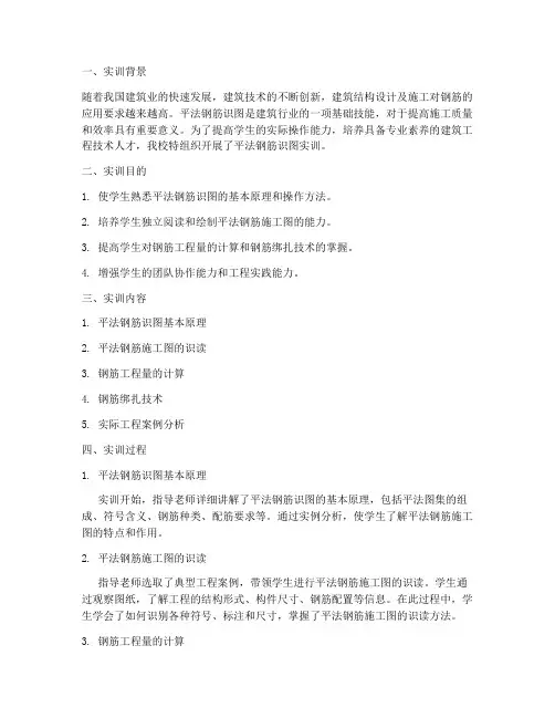 平法实训报告书电子版