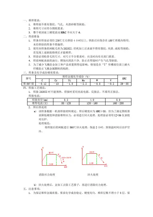 闸阀堆焊工艺