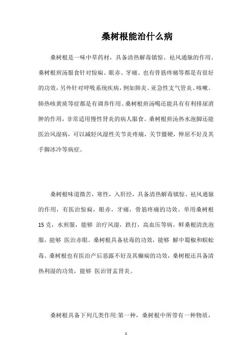 桑树根能治什么病