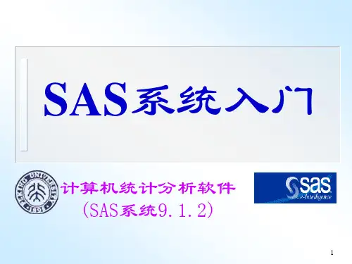 《SAS系统入门》PPT课件