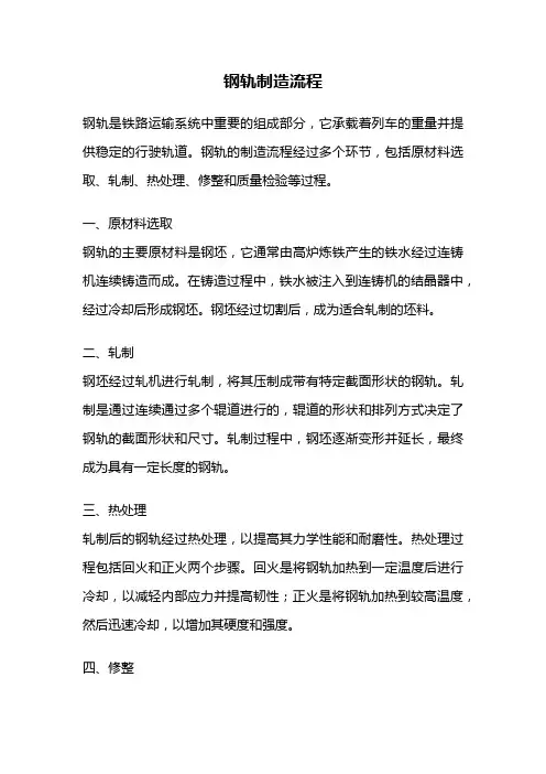 钢轨制造流程