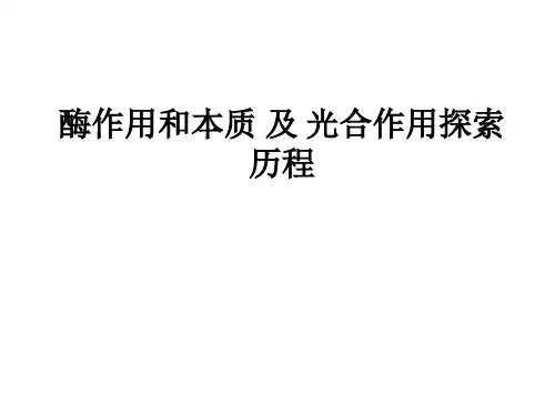 酶作用和本质 及 光合作用探索历程ppt课件