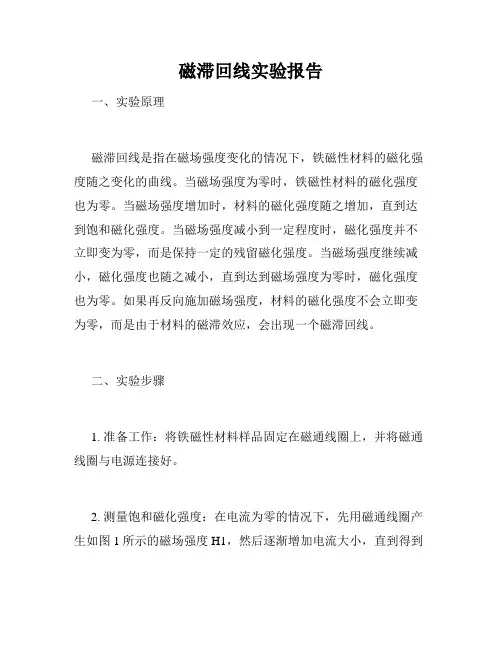 磁滞回线实验报告