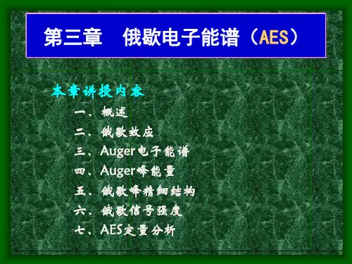 第三章  俄歇电子能谱(AES)