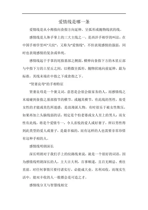 爱情线是哪一条