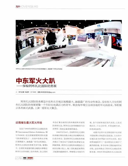 中东军火大趴——探秘阿布扎比国际防务展