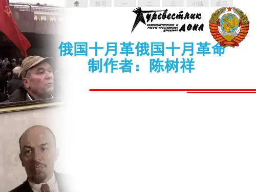 高中历史人民版必修一8.3 俄国十月社会主义革命(共25张PPT)