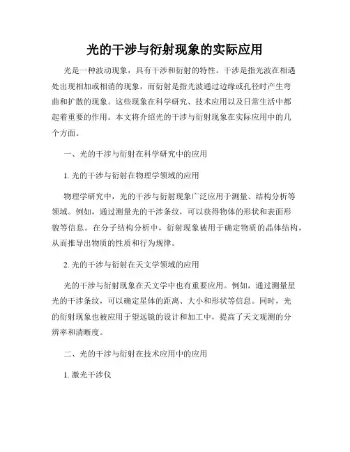 光的干涉与衍射现象的实际应用