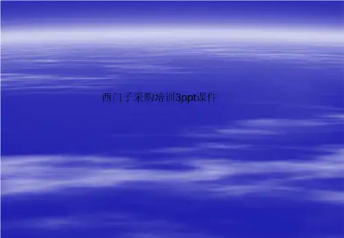 西门子采购培训3ppt课件