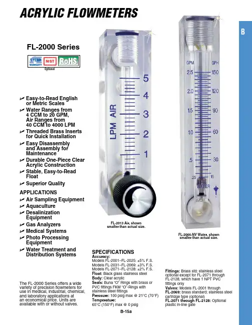 FL-2000系列精密流量计说明书