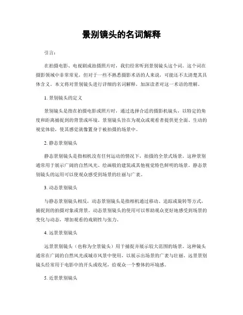 景别镜头的名词解释