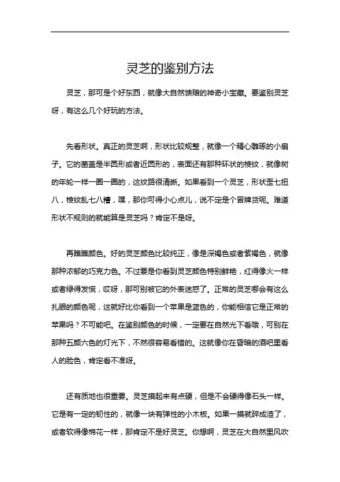 灵芝的鉴别方法
