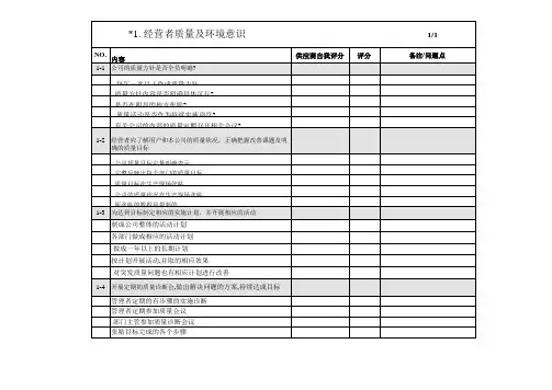 供应商年度审核表