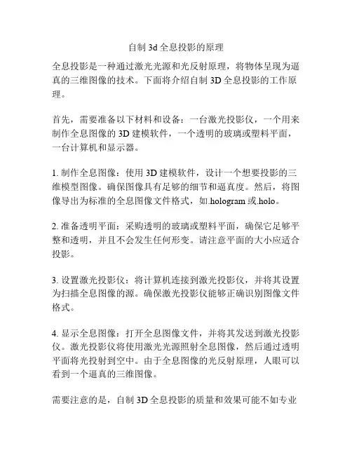 自制3d全息投影的原理