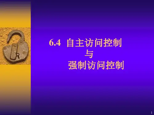 课件15：第6-45节自主与强制访问控制
