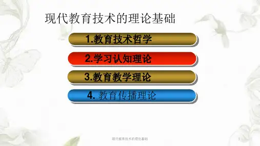现代教育技术的理论基础课件