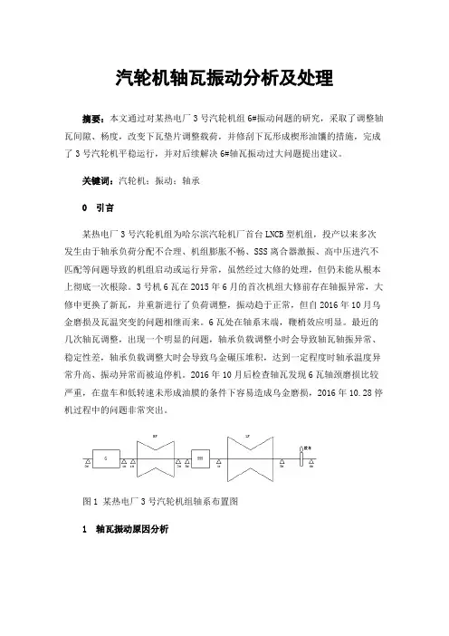 汽轮机轴瓦振动分析及处理