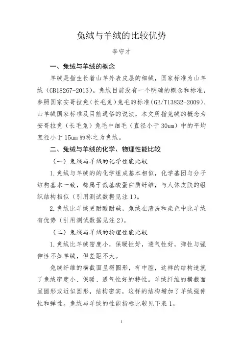 兔绒与羊绒的比较优势