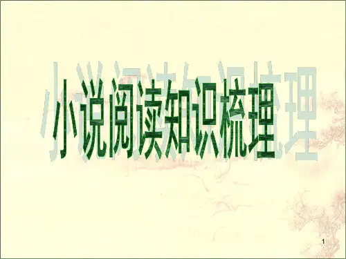 高中语文 小说知识点的梳理 (课件67张)