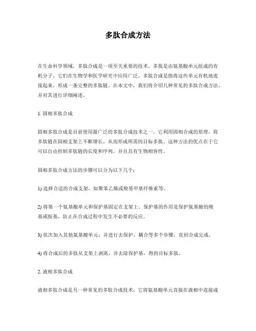 多肽合成方法