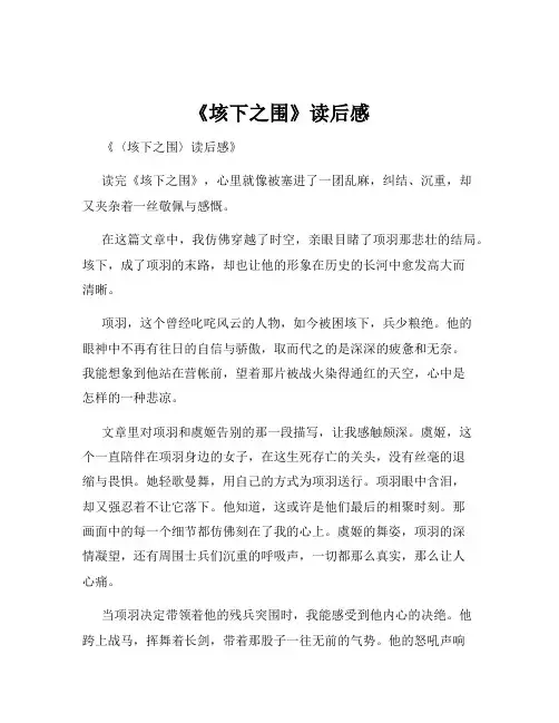 《垓下之围》读后感