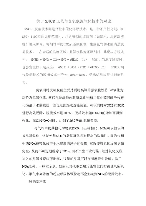 SNCR脱硝技术与臭氧低温氧化技术的对比