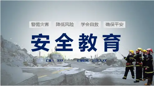 自然灾害安全教育警惕灾害学会自救教育培训实用图文PPT课件