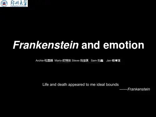 Frankstein科学怪人英语展示PPT