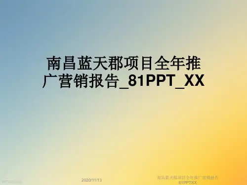 南昌蓝天郡项目全年推广营销报告81PPTXX