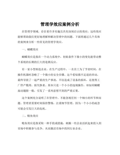 管理学效应案例分析